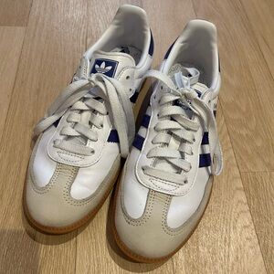 Adidas Women’s Samba OG White and Purple Sneakers